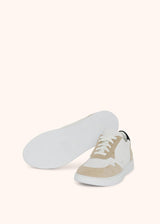 SNEAKERS IN PELLE CON INSERTI CAMOSCIO