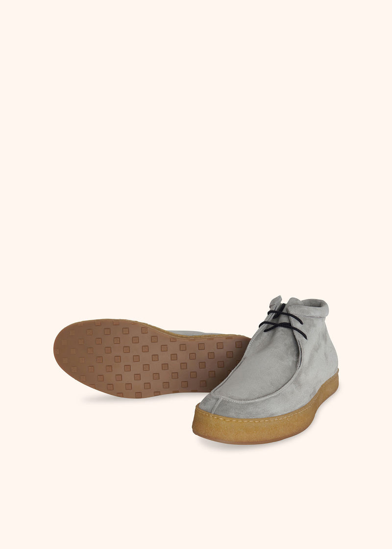 scarpa alta Kiton uomo, in calfskin grigio 3