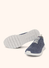 Scarpa Sneakers blu Kiton da uomo, in cotone 3