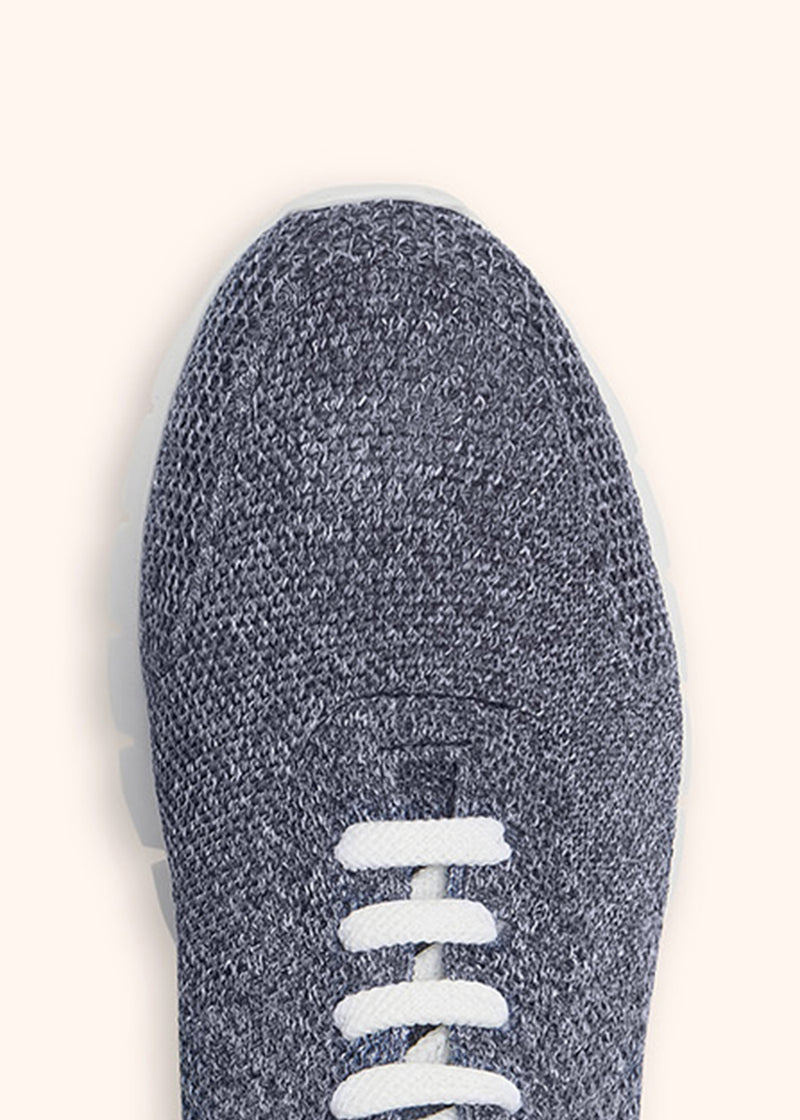 Scarpa Sneakers blu Kiton da uomo, in cotone 4