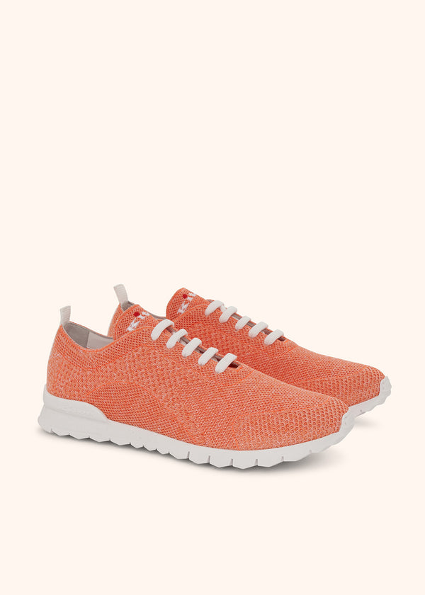 Scarpa Sneakers arancione Kiton da uomo, in cotone 2