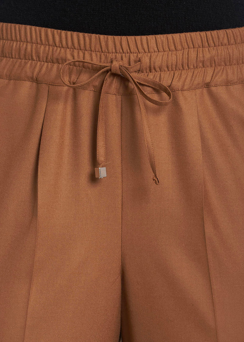 Pantaloni marrone Kiton da donna, in lana vergine 4