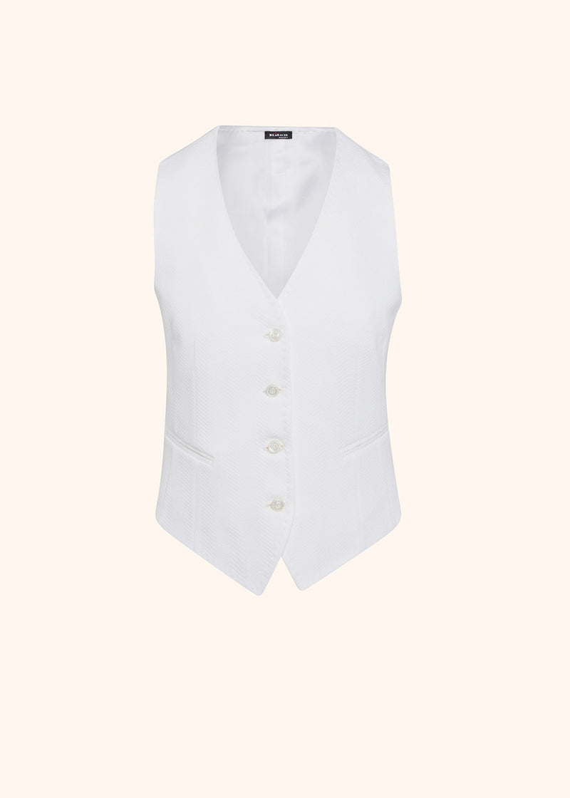 Camicia bianco Kiton da donna, in viscosa 1