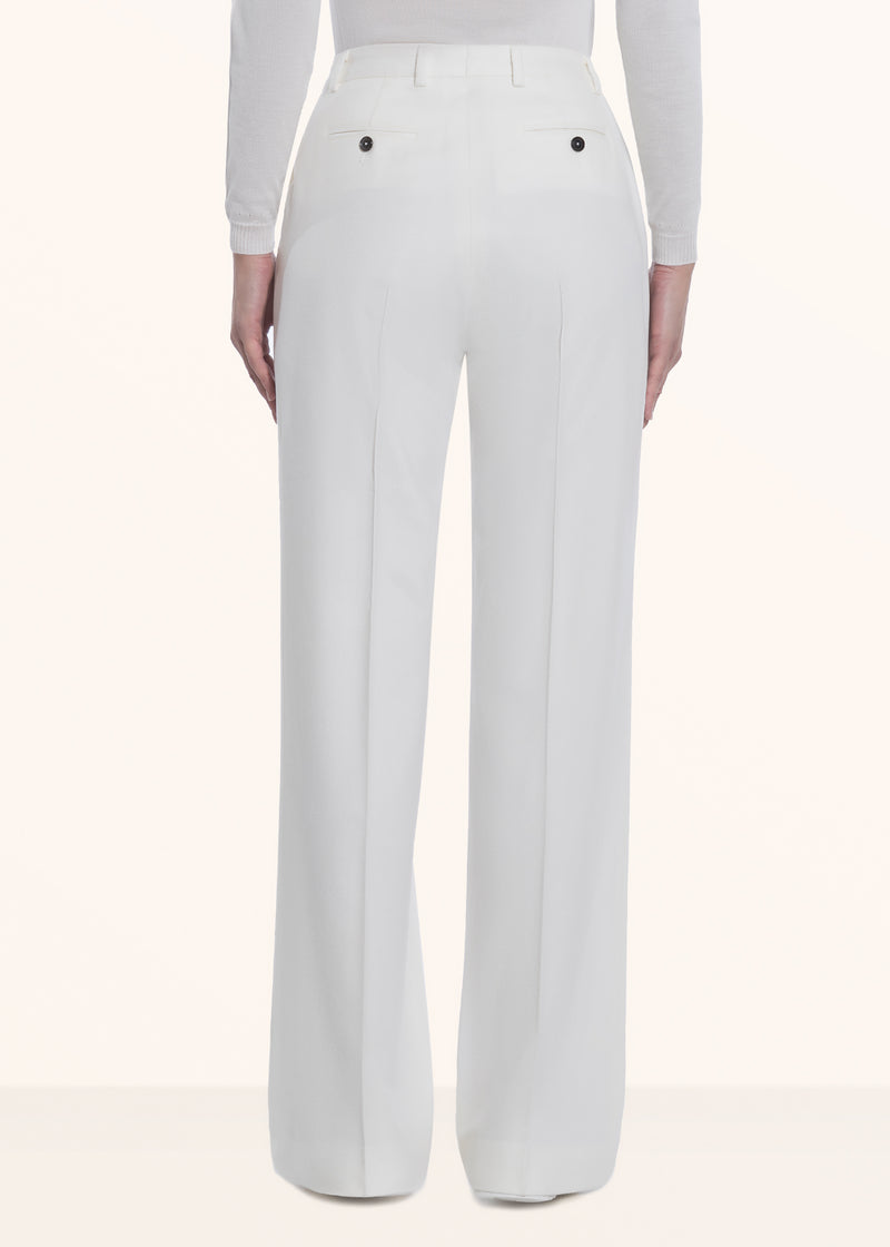 Pantaloni bianco Kiton da donna, in cashmere 3