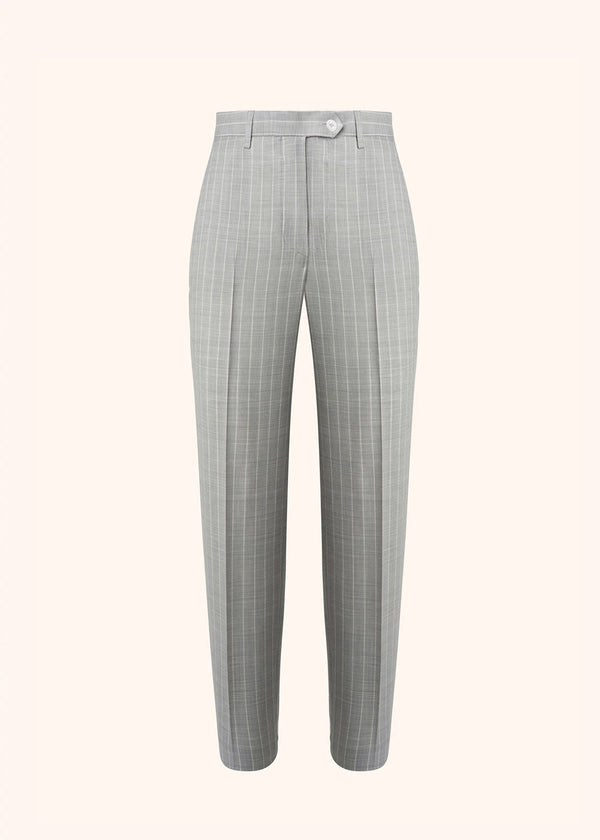Pantaloni grigio Kiton da donna, in lana 1