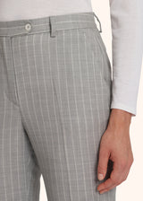 Pantaloni grigio Kiton da donna, in lana 4