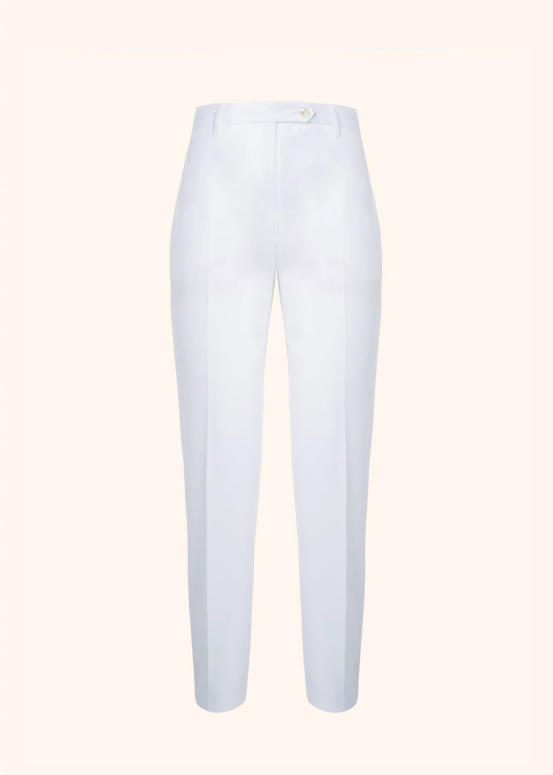 Pantaloni bianco Kiton da donna, in cotone 1