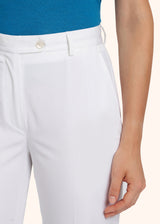 Pantaloni bianco Kiton da donna, in cotone 4
