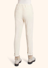 pantaloni Kiton donna, in cotone bianco 3