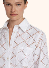 Camicia bianco Kiton da donna, in cotone 4