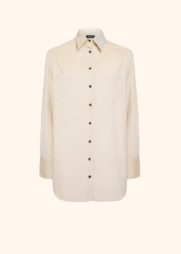 Camicia bianco Kiton da donna, in cotone 1