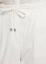 Pantaloni bianco Kiton da donna, in cotone 4