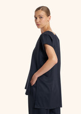 Camicia blu Kiton da donna, in lana vergine 3