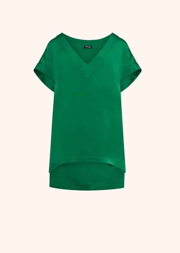 Camicia verde smeraldo Kiton da donna, in seta 1