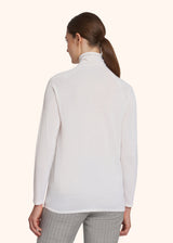 Maglia Collo Alto bianco ottico Kiton da donna, in cashmere 3