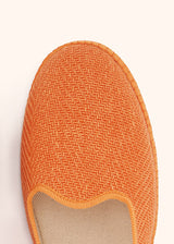 Scarpa arancione Kiton da donna, in lino 4