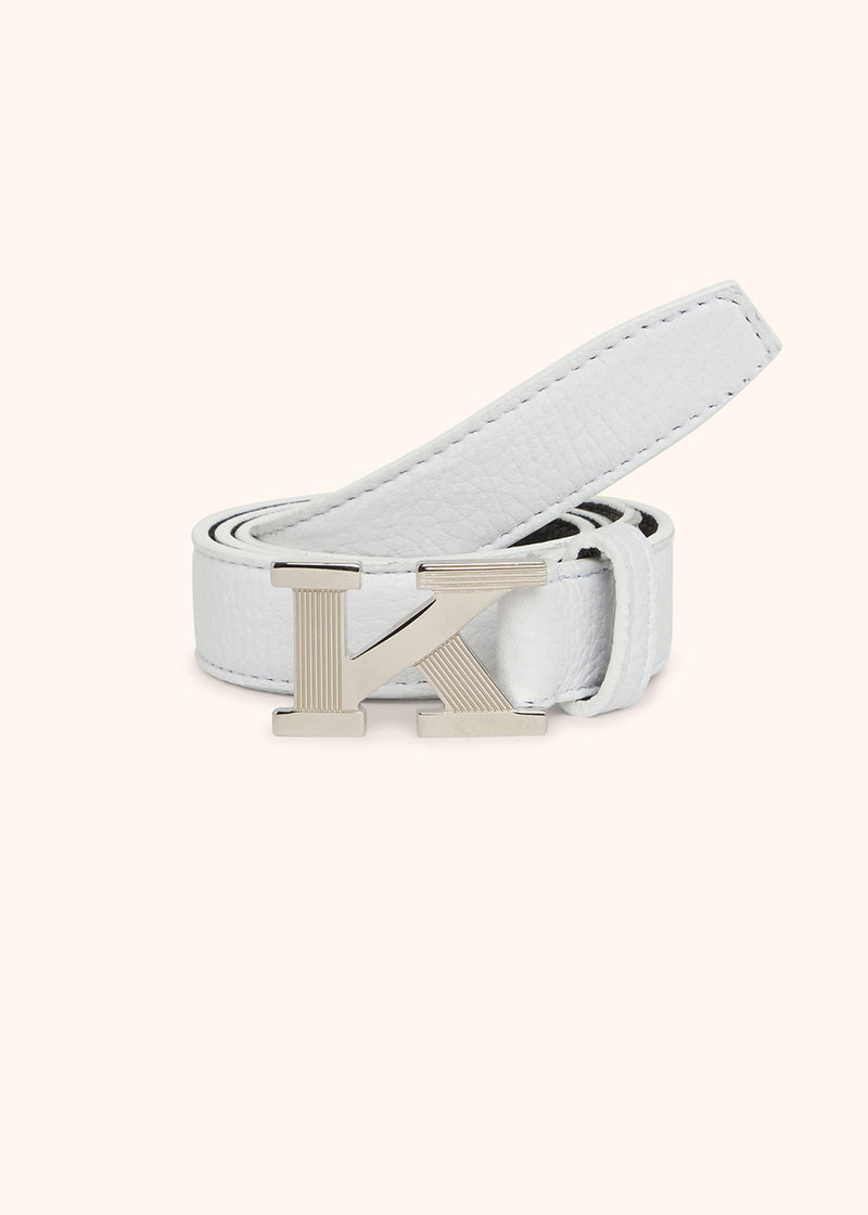 Cintura bianco Kiton da donna, in deerskin 1