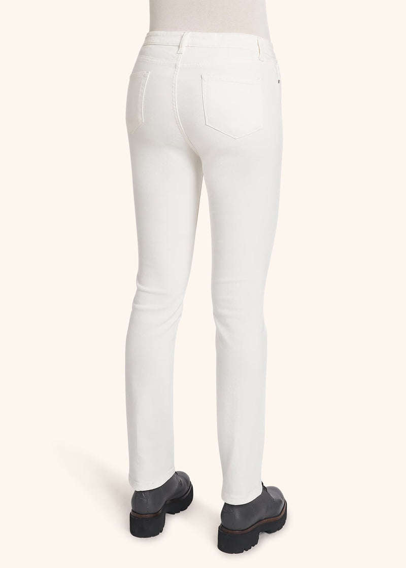 Pantaloni Jns bianco sporco Kiton da donna, in cotone 3