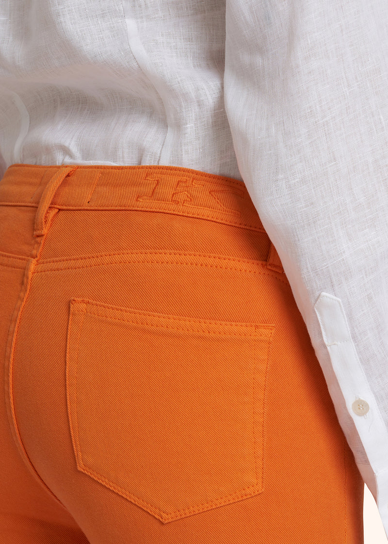 Pantaloni Jns arancione Kiton da donna, in cotone 4
