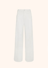 Pantaloni Jns bianco Kiton da donna, in cotone 1