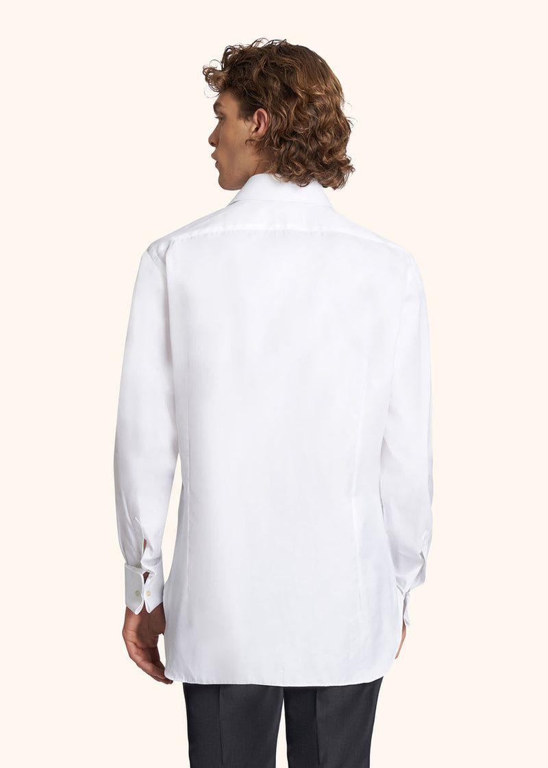 Camicia bianco Kiton da uomo, in cotone 3