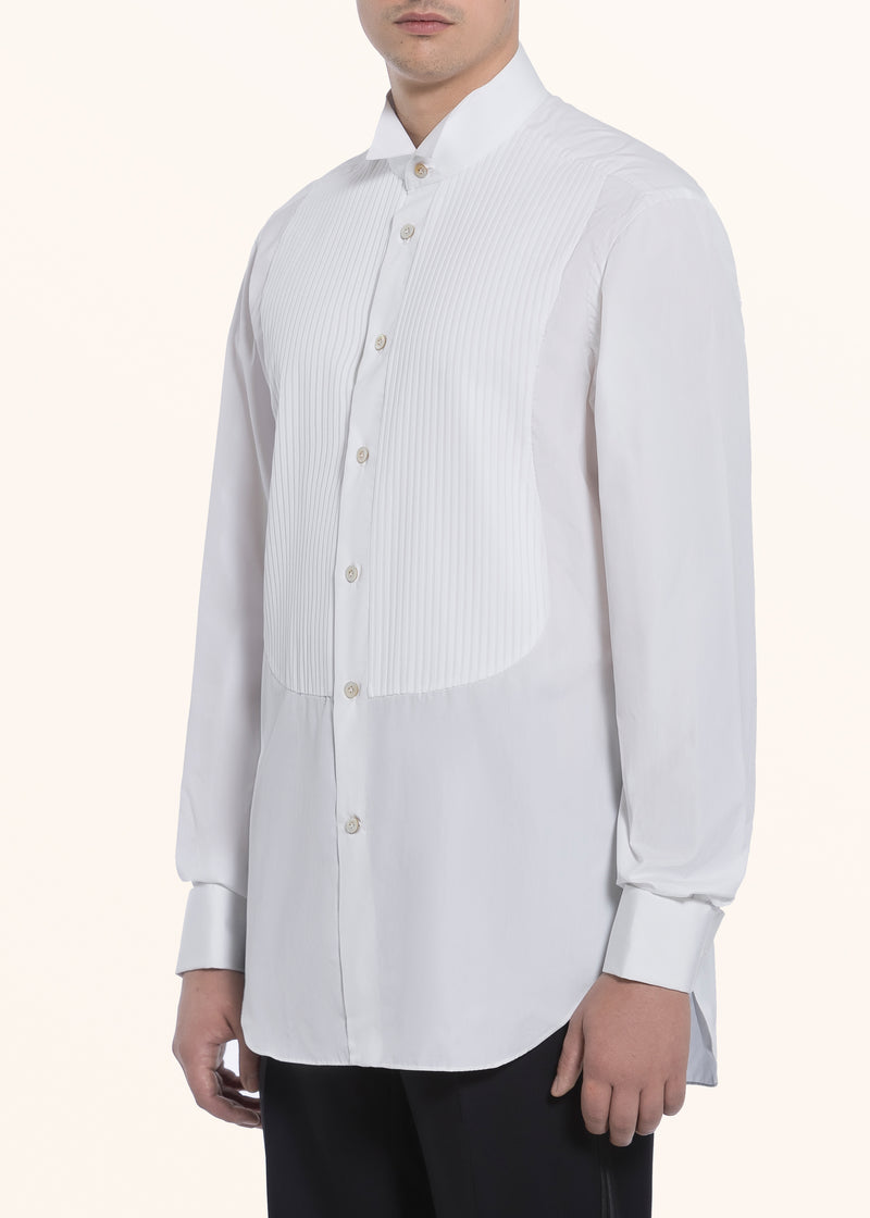 Camicia bianco Kiton da uomo, in cotone 2