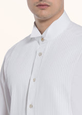 Camicia bianco Kiton da uomo, in cotone 4
