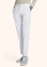 Pantaloni bianco ottico Kiton da uomo, in cotone 2