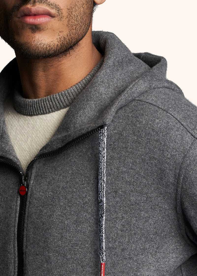 Felpa Umbi grigio medio Kiton da uomo, in cashmere 4