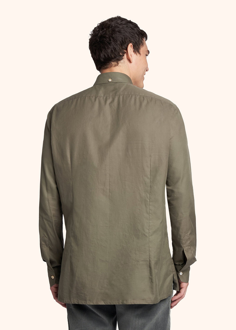 Ciro - Camicia verde oliva Kiton da uomo, in cotone 3