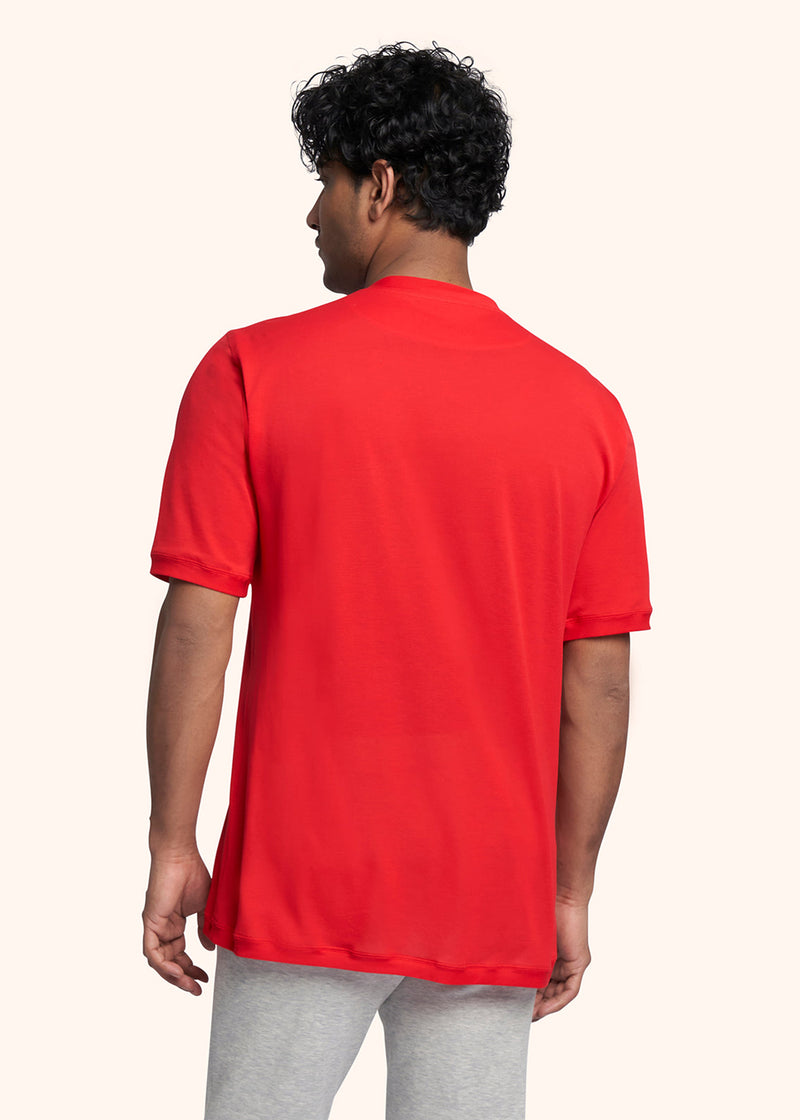 Mauro - T-Shirt rosso Kiton da uomo, in cotone 3