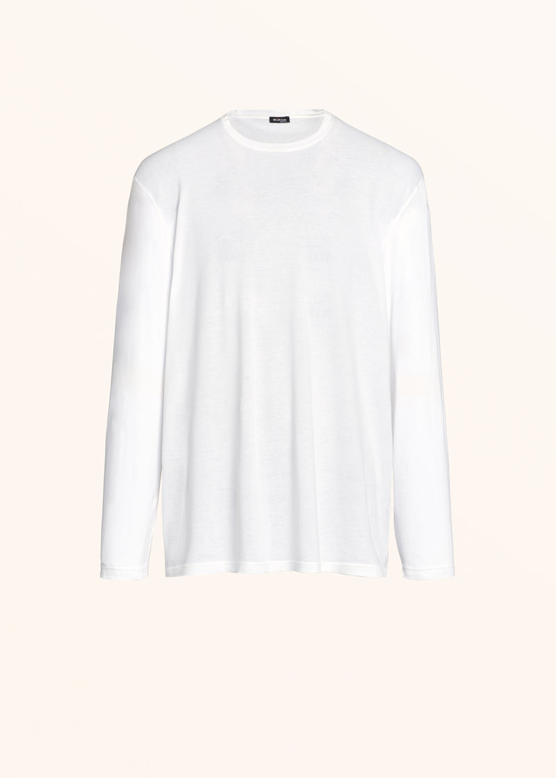 T-Shirt Ml bianco Kiton da uomo, in cotone 1