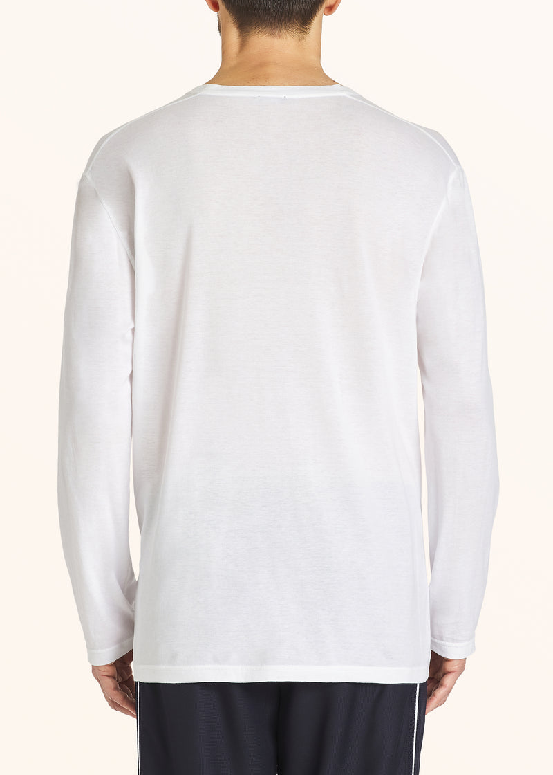 T-Shirt Ml bianco Kiton da uomo, in cotone 3
