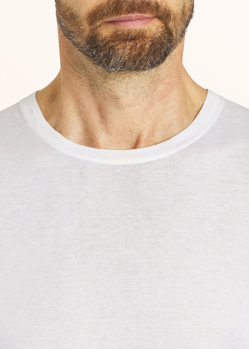T-Shirt Ml bianco Kiton da uomo, in cotone 4
