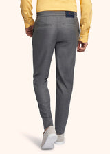 Pantaloni grigio medio Kiton da uomo, in lana 3