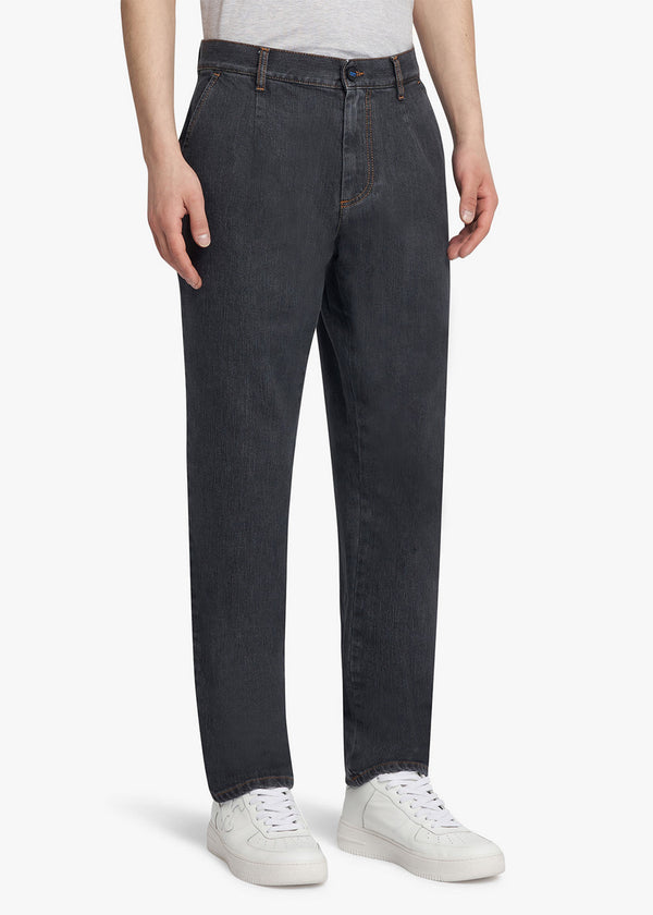 Pantaloni grigio KNT, in cotone 2