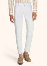 Pantaloni bianco Kiton da uomo, in cotone 2