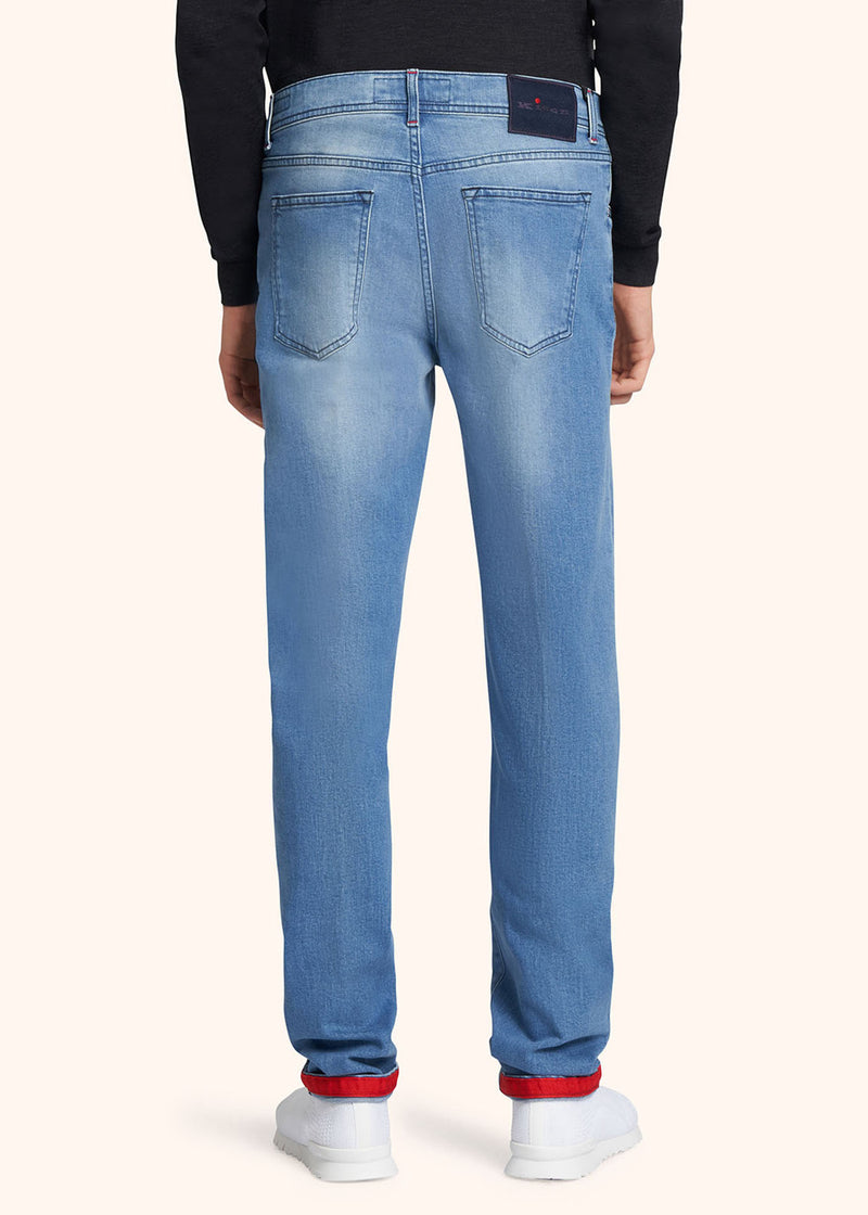 Pantaloni indaco Kiton da uomo, in cotone 3