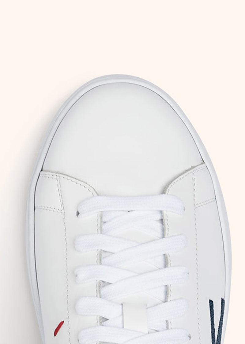 Scarpa Sneakers bianco/asfalto Kiton da uomo, in calfskin 4